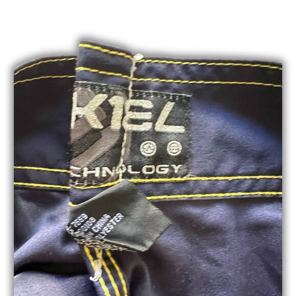 Ezekiel Mens Navy & Yellow Swim Trunks Size M With Adjustable Waist & Pocket Det - Picture 7 of 8